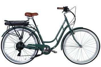Електровелосипед Dorozhnik 28" eRetro 19" 36B 500Вт 13А/год зелено-сірий 2026 ELB-D-28-111 фото