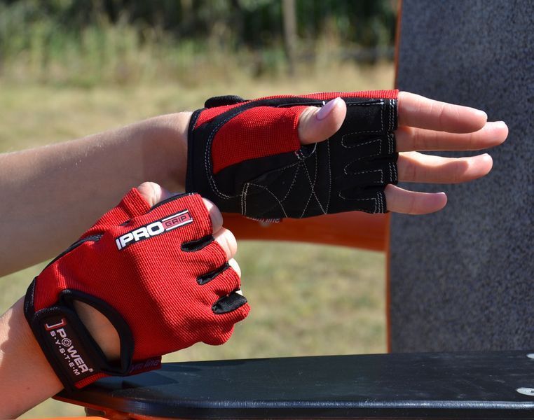 Рукавички для фітнесу Power System PS-2250 Pro Grip Red L PW1413480667 фото