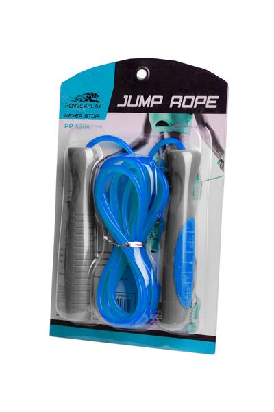 Скакалка PowerPlay 4204 Classic Jump Rope Блакитна (2,7m.) PW1487938889 фото