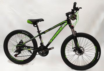 Дитячий велосипед Virage 24" Unior 13" чорно-зелений VMX фото