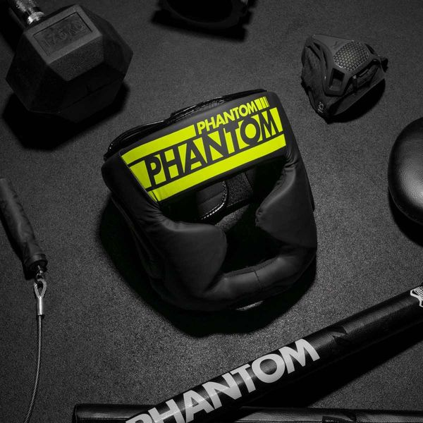 Боксерський шолом Phantom APEX Full Face Neon One Size Black/Yellow PW1882200656 фото