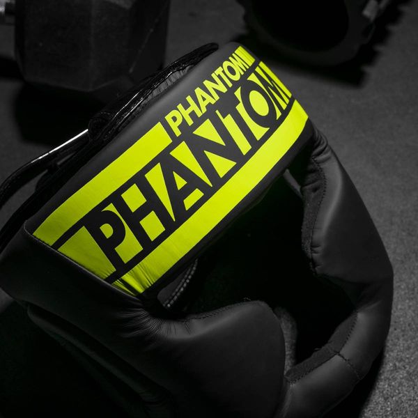 Боксерський шолом Phantom APEX Full Face Neon One Size Black/Yellow PW1882200656 фото