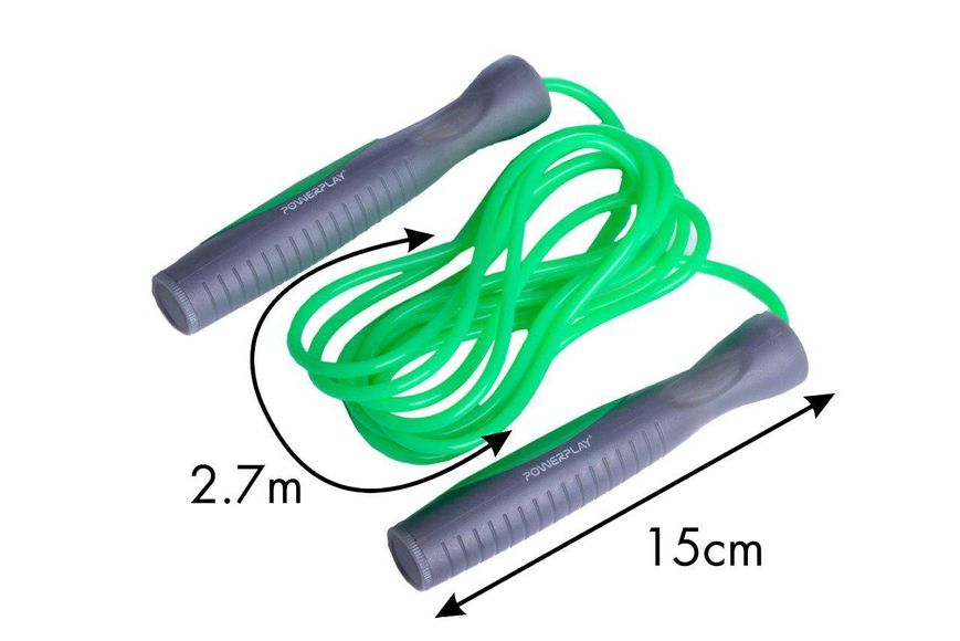 Скакалка PowerPlay 4204 Classic Jump Rope Зелена (2,7m.) PW848630433 фото