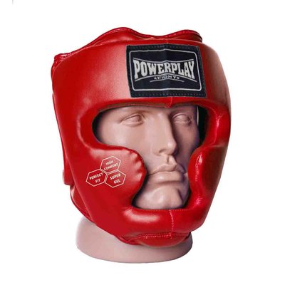 Боксерський шолом тренувальний PowerPlay 3043 Червоний L PW855388660 фото