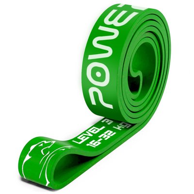 Еспандер-петля (гумка для фітнесу і кроссфіту) PowerPlay 4115 Power Band Зелена (16-32kg) PW1077855037 фото