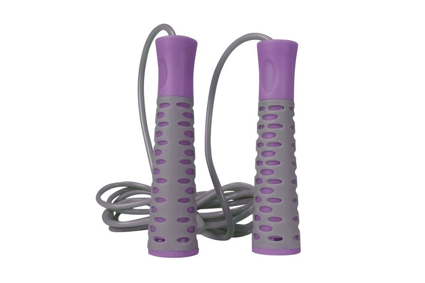 Скакалка PowerPlay 4206 Jump Rope PRO+ Сіро-фіолетова (2,75m.) PW1258486939 фото