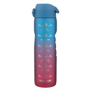 Пляшка для води&nbsp;ION8&nbsp;1000 мл. BPA Free, Times To Drink, (ЕКО пляшка) BPA Free, Blue & Pink PW2574003832 фото