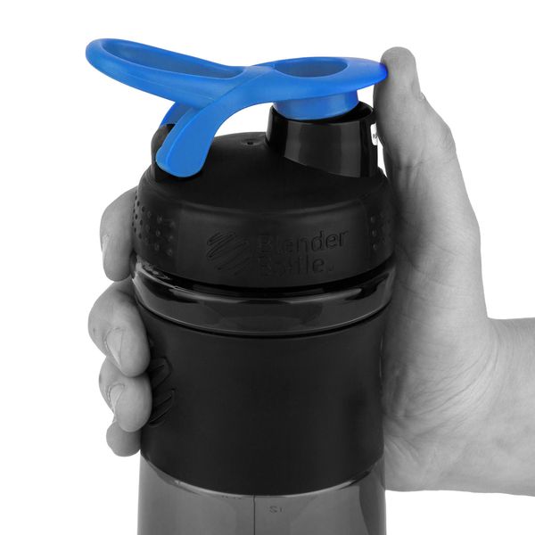 Шейкер спортивний (пляшка) BlenderBottle SportMixer 28oz/820ml Black/Cyan (Original) PW1386055468 фото