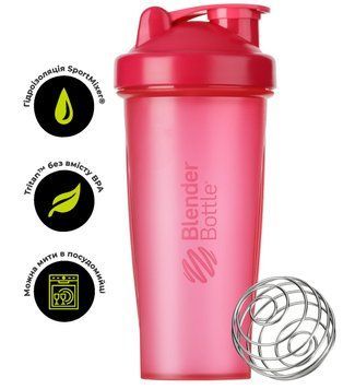 Шейкер спортивний BlenderBottle Classic 28oz/820ml Pink Fl (Original) PW1386055566 фото