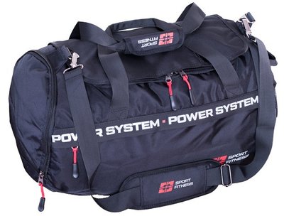 Сумка спортивна Power System PS-7012 Gym Bag-Dynamic Black/Red (38л) PW1781690095 фото