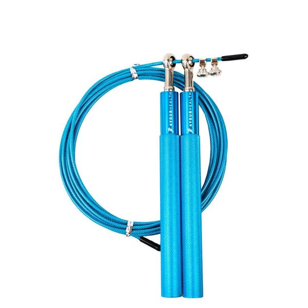 Скакалка швидкісна 4yourhealth Jump Rope Premium 3м металева на підшипниках 0200 Блакитна PW1647885418 фото