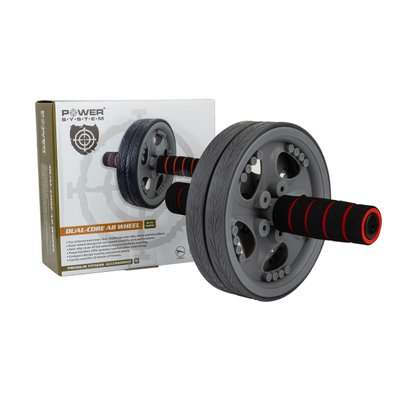 Колесо для преса Power System PS-4042 Dual-Core Ab Wheel Grey/Black PW1411784119 фото